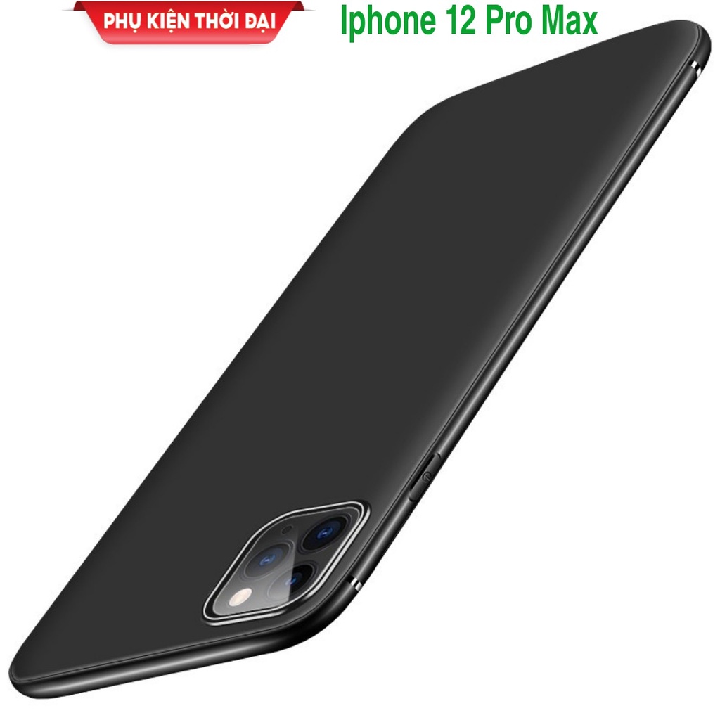 Ốp lưng Iphone 12 Pro Max dẻo màu siêu mỏng ôm khít máy chống sốc siêu bền