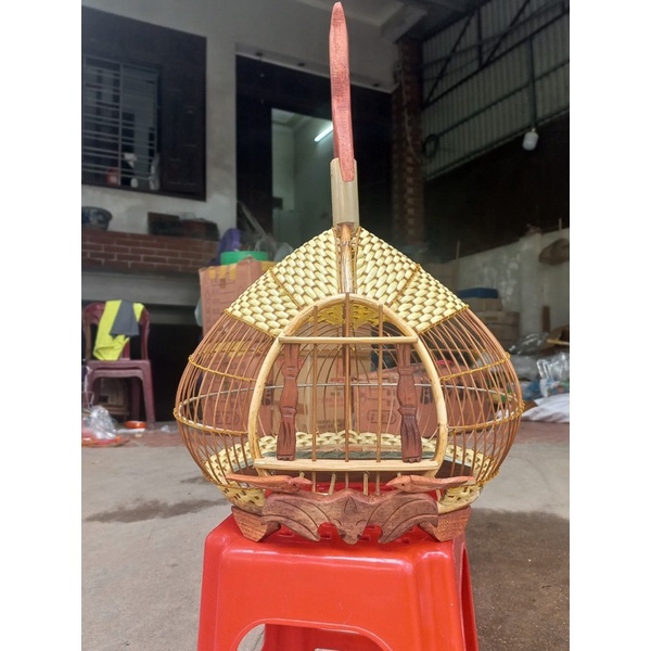 [Mã PET50K giảm Giảm 10% - Tối đa 50K đơn từ 250K] Lồng cu gáy Halosung lồng nuôi chim cu gáy quả đào đẹp cao cấp LC76