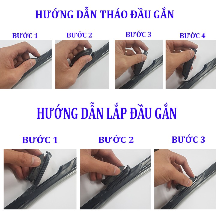 Gạt mưa ô tô Nano cao cấp Chevrolet, Daewoo (Bộ 2 thanh): Cruze-Aveo-Captiva-Trax-Spark-Lacetti-Gentra-Lanos-Matiz,...