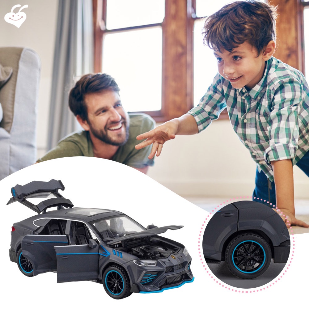 Mô Hình Xe Hơi Lamborghini Urus Có Đèn Và Nhạc Mở Cửa Bằng Hợp Kim Dành Cho Trẻ Em