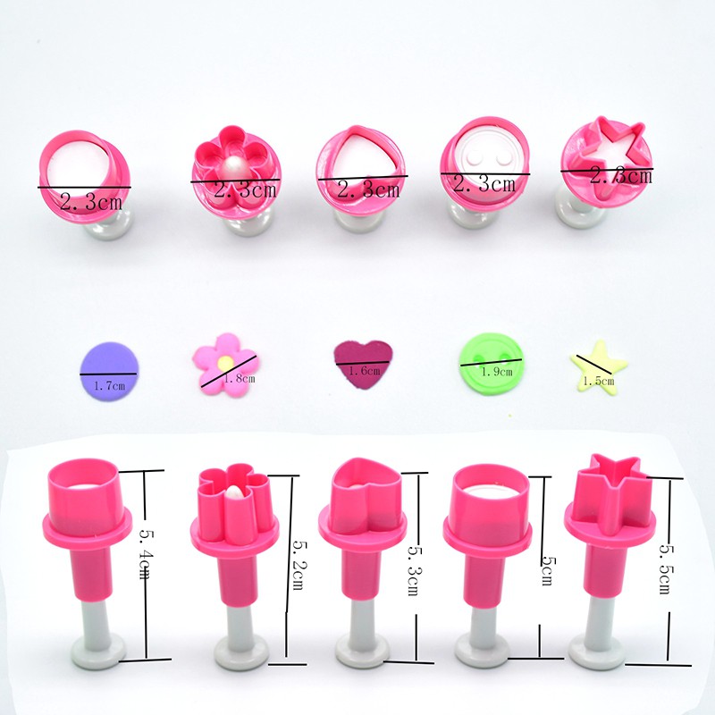 Set 5 Khuôn Cắt Tạo Hình Trang Trí Bánh Nhà Bếp