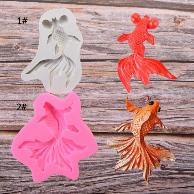 Khuôn rau câu 4D silicon Cá vàng