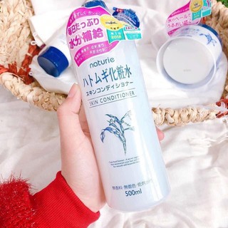 Nước Hoa Hồng Naturie ý dĩ Hatomugi Skin Conditioner Nhật 500ml