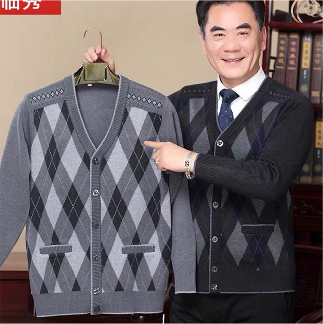 Áo len carigan nam trung niên
