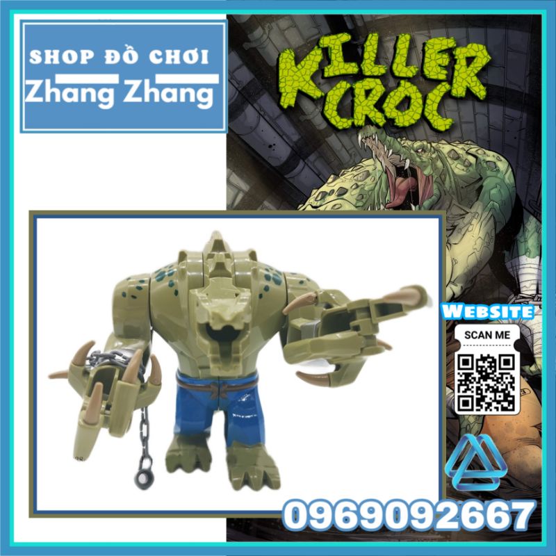 Đồ chơi Xếp hình Killer Croc Crocodile trong người dơi Batman Minifigures Pogo PG1865 LeLe D173