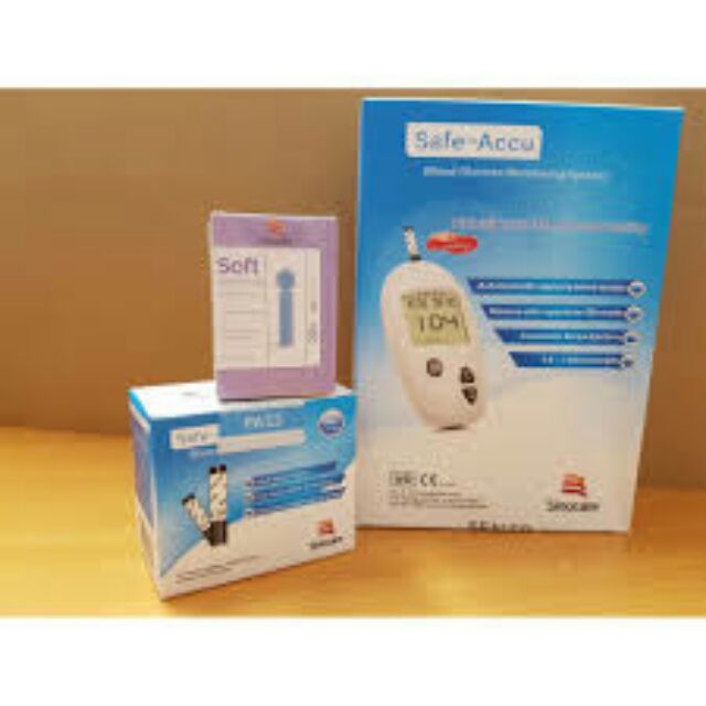 Máy đo đường huyết sinocare + Tặng 50 que thử và 50 kim chích máu