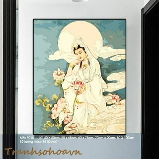 Tranh Sơn Dầu Số Hóa Bồ Tát Nhiều Kích Thước Tranhsohoavn Tranh Tự Tô Màu Mã Tranh P018