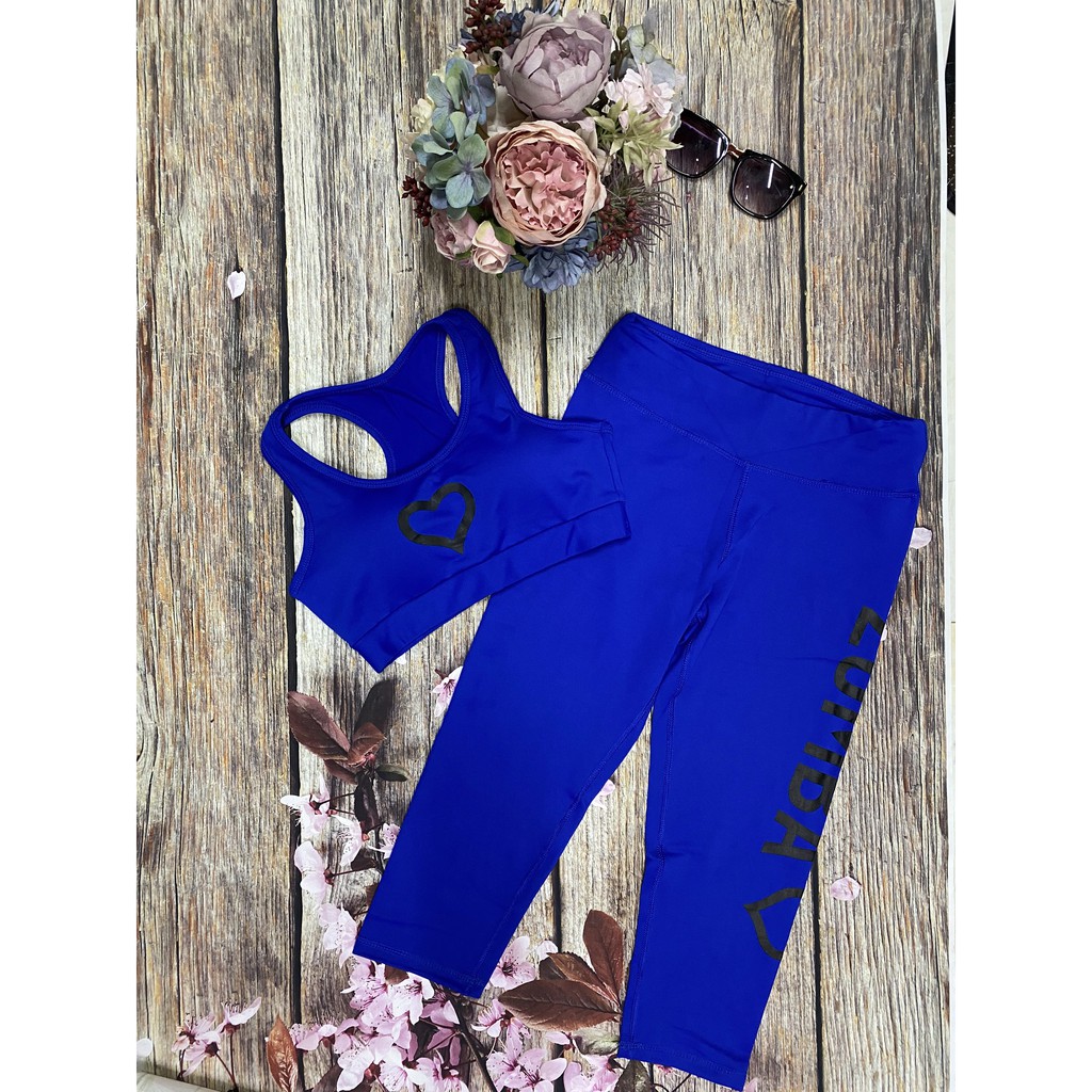 Bộ tập Zumba, Yoga, Gym Bra sẵn mút, Quần Lửng Tập dáng ôm Body BL05