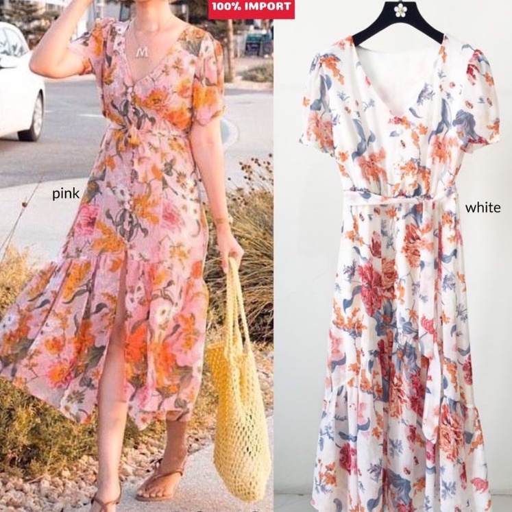 Đầm maxi Hoa Hàng Nhập Khẩu Hàn Quốc / Đầm maxi bangkok maxy Nhập Khẩu Hàn Quốc