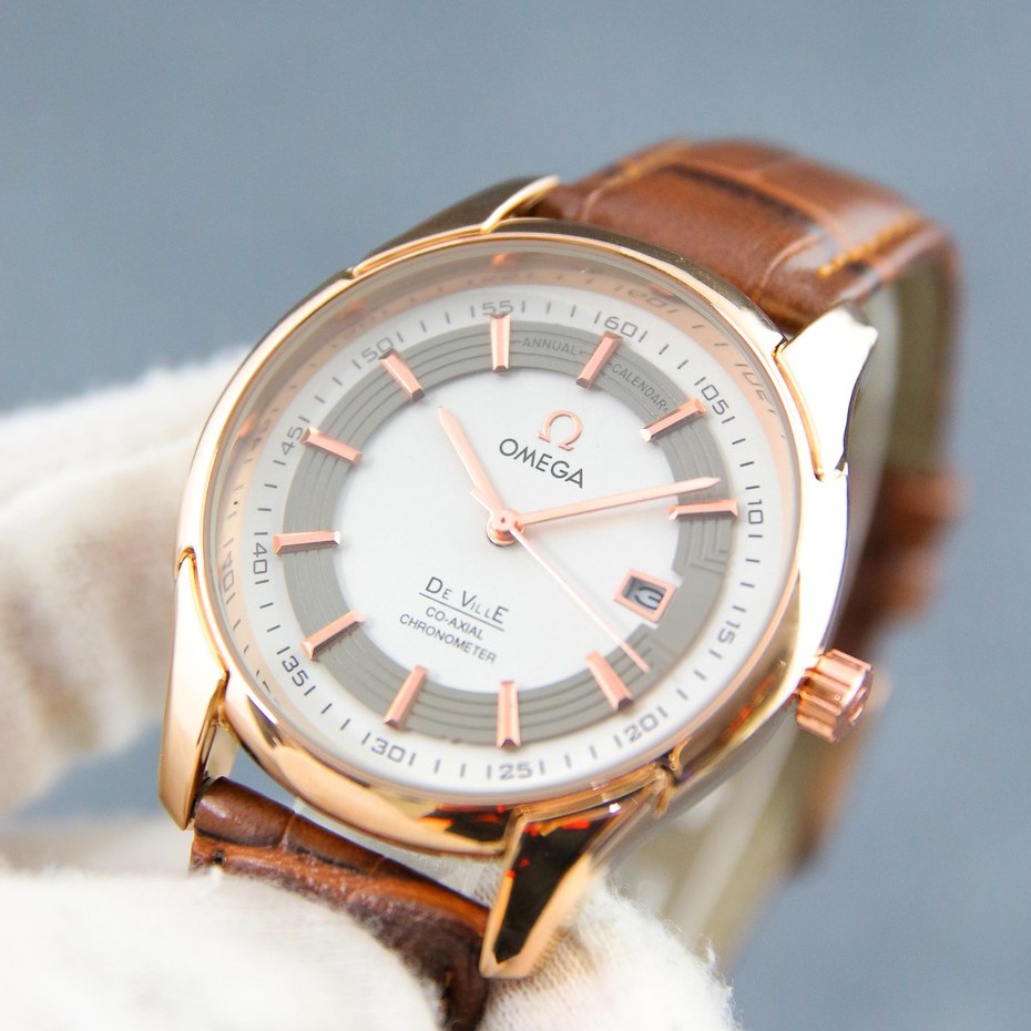 Đồng hồ nam dây da OM003207 phong cách Ý mặt tròn hiển thị lịch ngày – Thiết kế sang trọng – Lịch lãm | BigBuy360 - bigbuy360.vn