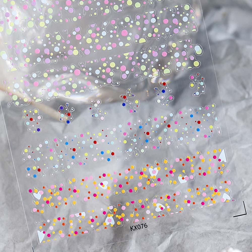 OCEANMAP Miếng Dán Trang Trí Móng Tay 5D Hình Lá Cây Độc Đáo