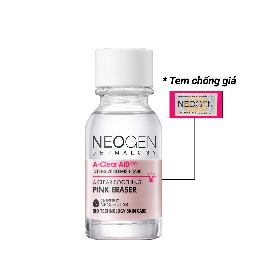 Chấm Mụn Neogen 2 Lớp Xẹp Mụn Sau 4H Dermalogy A-Clear Aid Soothing Pink Eraser 15ml