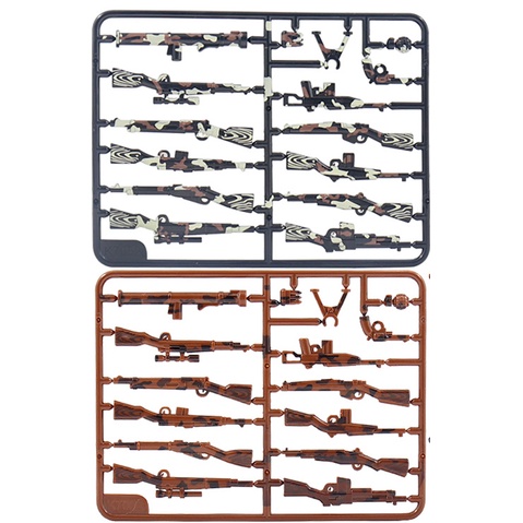 Một Vỉ Trang Bị Vũ Khí Có In Camo Đẹp Cho Lính Thế Chiến II NO.1354 - Đồ Chơi Lắp Ráp MOC Army