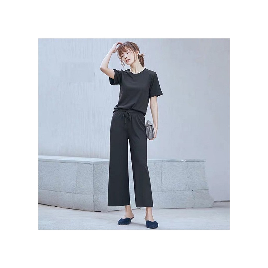 Set đồ trơn màu đen - dạo phố, đi chơi, đi học