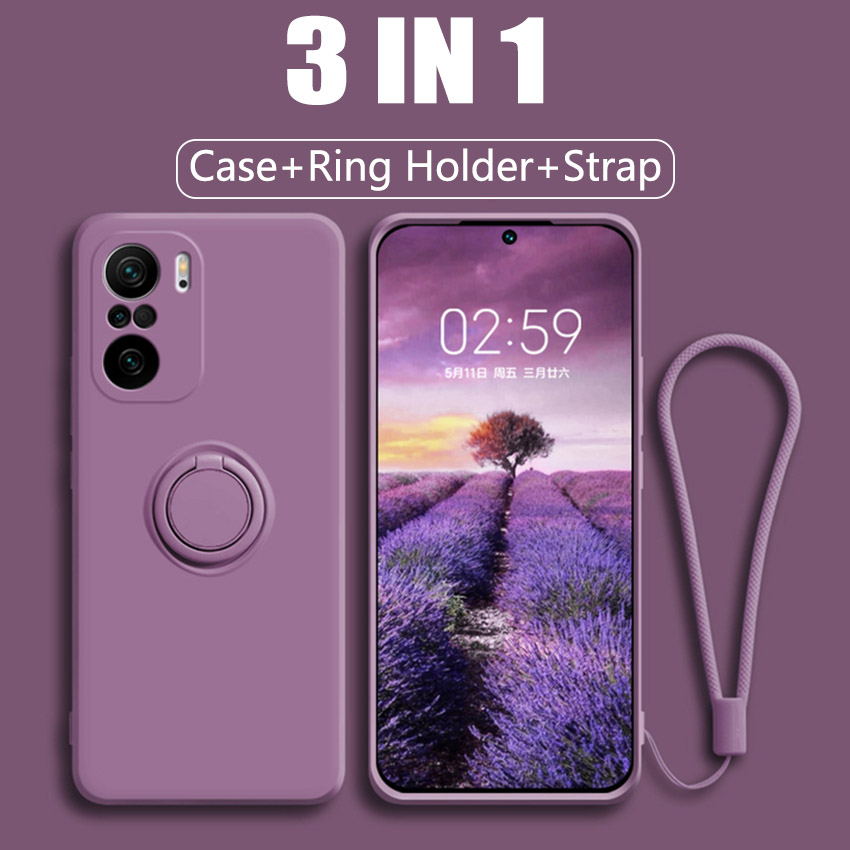 Ốp Lưng Silicone Hình Máy Ảnh Có Dây Đeo Cho Xiaomi Redmi Note 10s 10 5G Pro Max 9 Pro 9s