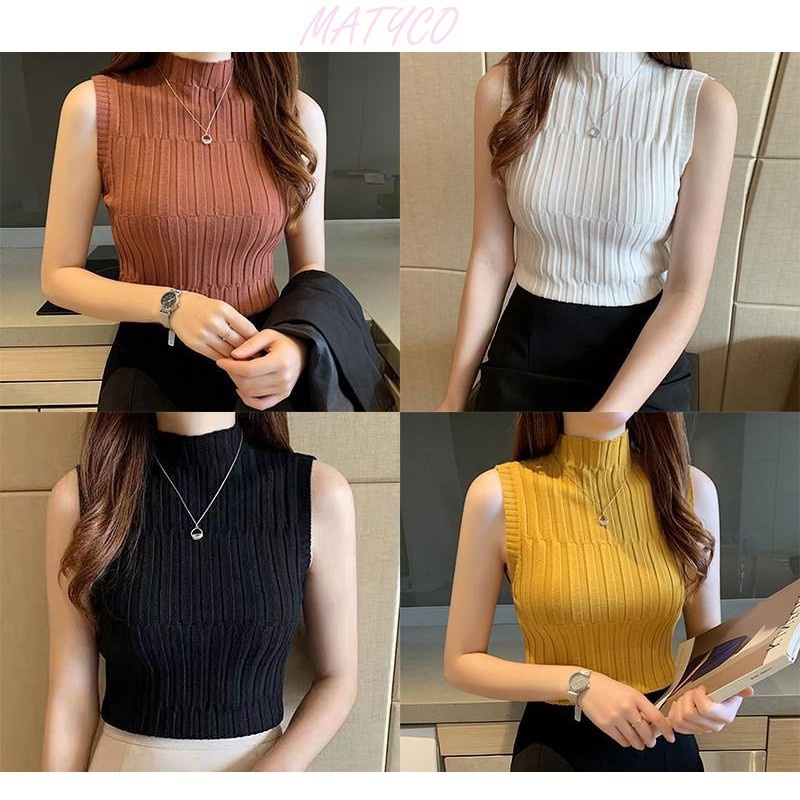 Áo len giữ nhiệt ba lỗ cổ 3 phân co giãn hàng quảng châu cao cấp