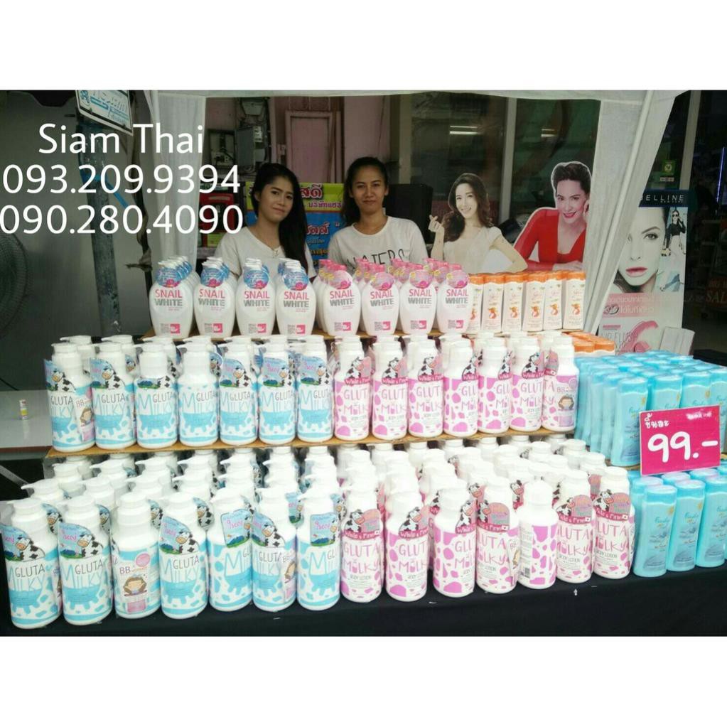 [Shopee trợ giá] Sữa tắm con bò Gluta Milky Thái Lan 800ml tặng sữa rửa mặt