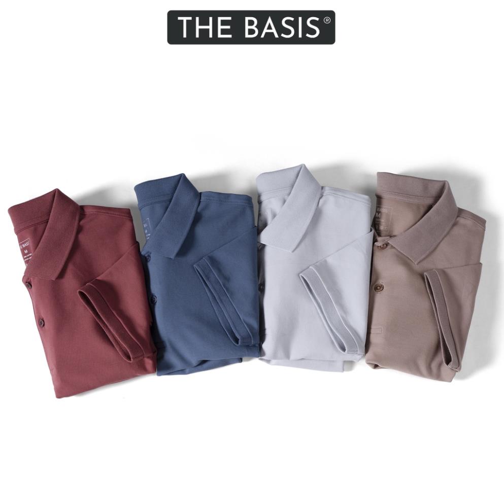 Áo polo nam có cổ màu mới sang trọng, lịch lãm, chất liệu cá sấu cotton cao cấp Basis APL22 !