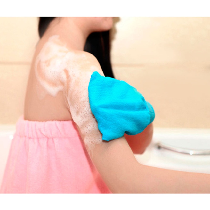 [Hàng mới về] Găng tay đi tắm chà lưng mát xa tẩy tế bào chết tiện lợi