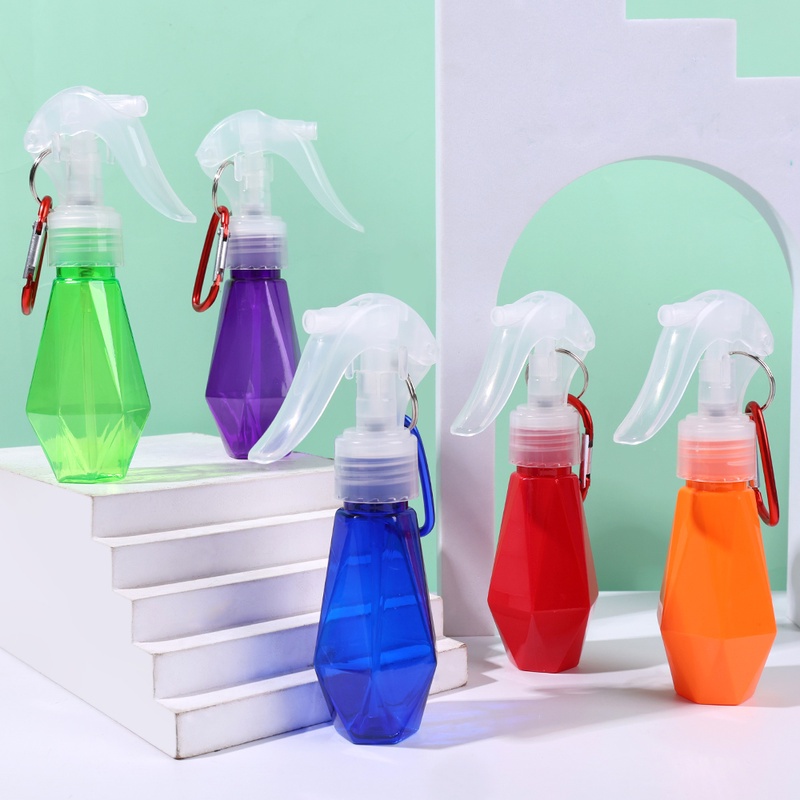Bình Xịt Rỗng 60ML Hình Kim Cương Mini Có Móc Treo Tiện Dụng Mang Theo Du Lịch Dã Ngoại