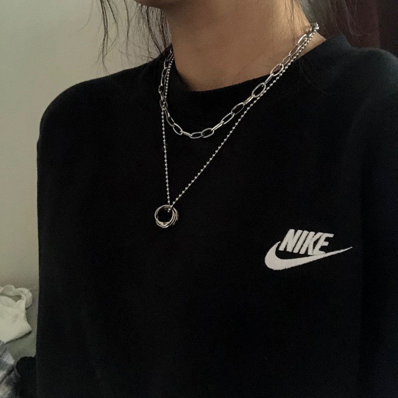 Set 2 dây chuyền nữ Madeline V18 phong cách hip hop Hàn Quốc cực đẹp