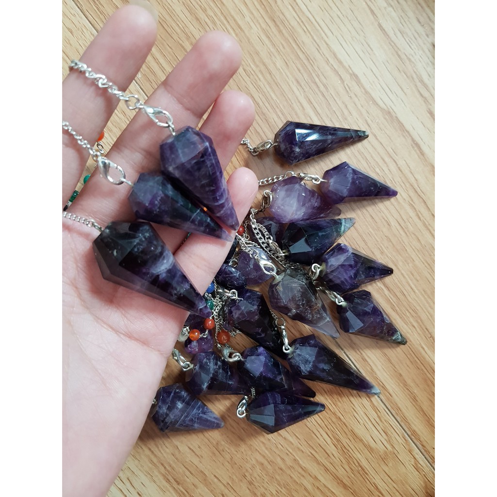 Con lắc cảm xạ đá Tím (Amethyst Quartz), trong Tarot, cảm xạ học, Reiki, phong thủy, chỉ số bovis