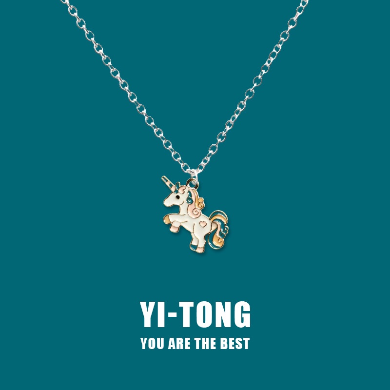 Vòng cổ Hợp Kim Mặt Hình Kỳ Lân Dễ Thương Thời Trang Cho Nam Nữ