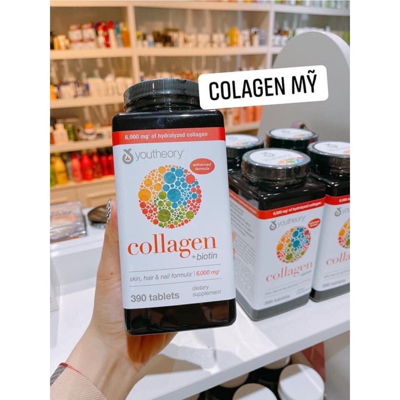 Sản phẩm Collagen Biotin của Youtheory xuất xứ từ MỸ(390 viên)