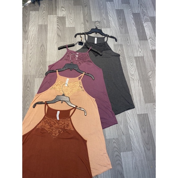 Áo 2 dây váy thun cotton form suông rộng