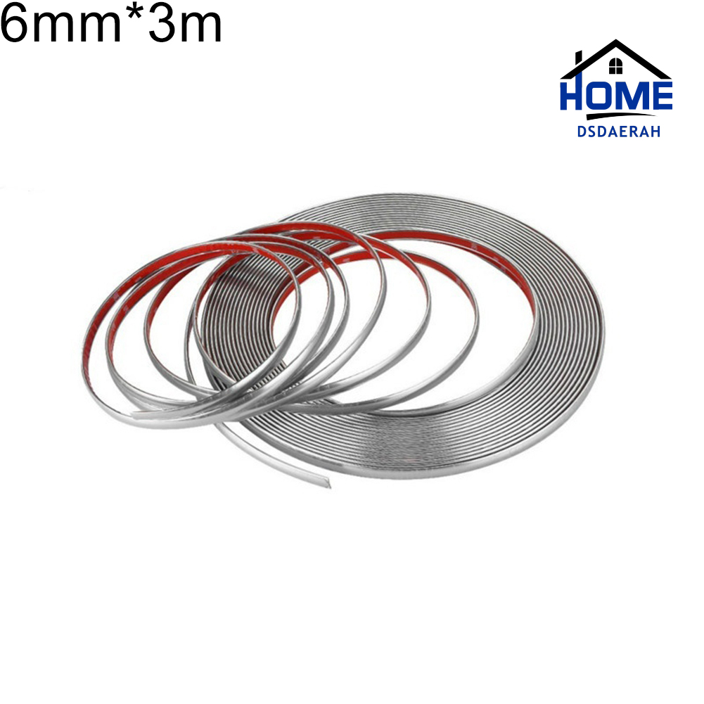 SJ-🔥Universal 6mm 15mm 18mm 22mm Car Chrome Styling Decor Moulding Trim Strip