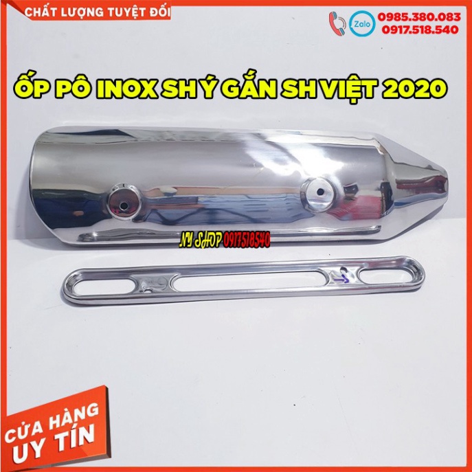 🏅ỐP PÔ INOX SH Ý GẮN SH 2020 - Sh 2021 - SH 2022 Lắp như Zin không chế cháo