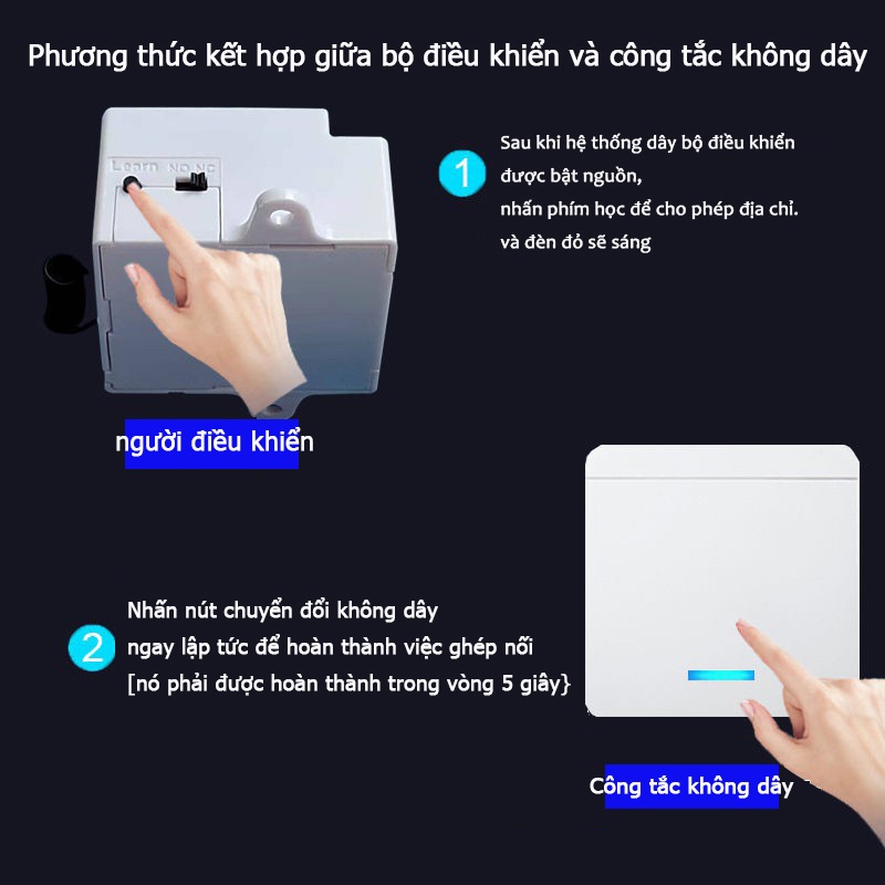 Công tắc từ xa Điều khiển từ xa không dây thông minh Bảng điều khiển từ xa bằng bóng đèn LED