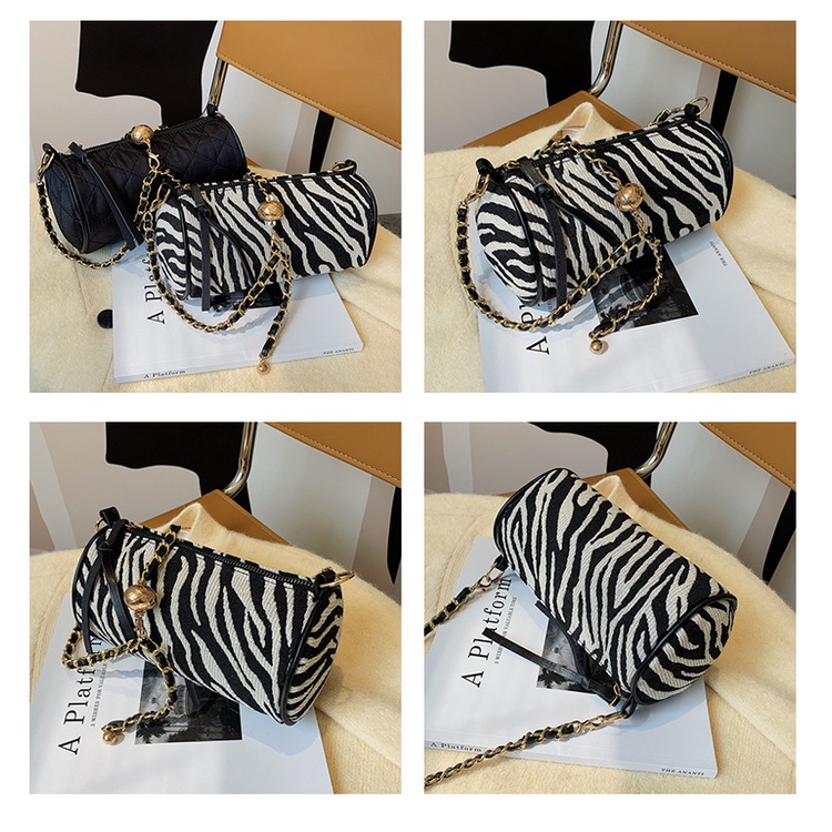 Túi đeo chéo IELGY có dây kéo in họa tiết thời trang phong cách Hàn Quốc dành cho nữ