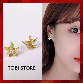 Khuyên tai nụ sao biển đính ngọc dễ thương xinh xắn TB119 TOBI STORE