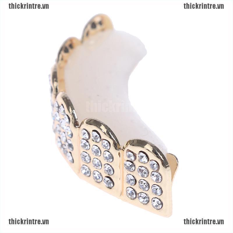 Vỏ bọc hàm 6 răng đính đá kim cương nhân tạo phong cách hiphop độc đáo
