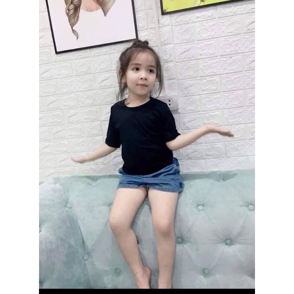 ÁO CỘC TAY TRƠN THUN LẠNH CHO BÉ TRAI BÉ GÁI