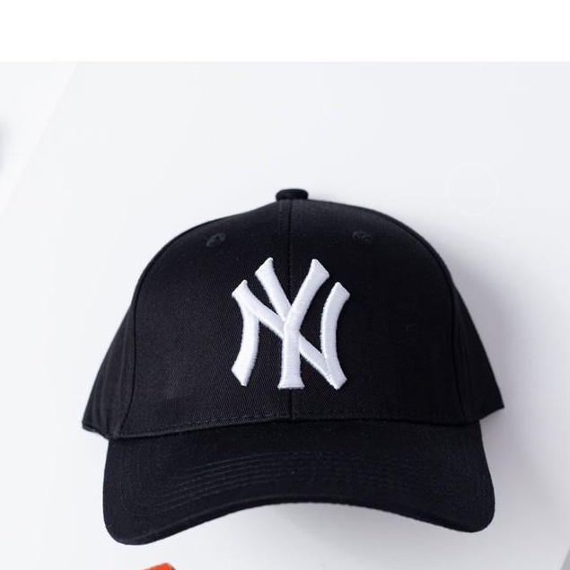 Mũ lưỡi trai MLB chất vải cotton Hàn Quốc cao cấp, nón kết Unissex màu đen logo thêu