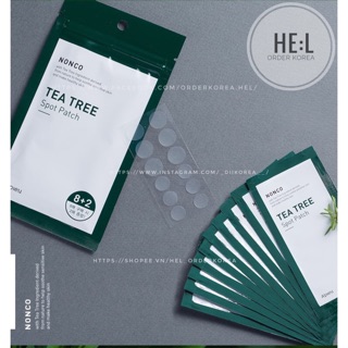 Miếng Dán Mụn ❤️FREESHIP❤️ Apieu Nonco Tea Tree Spot Patch 1 Miếng