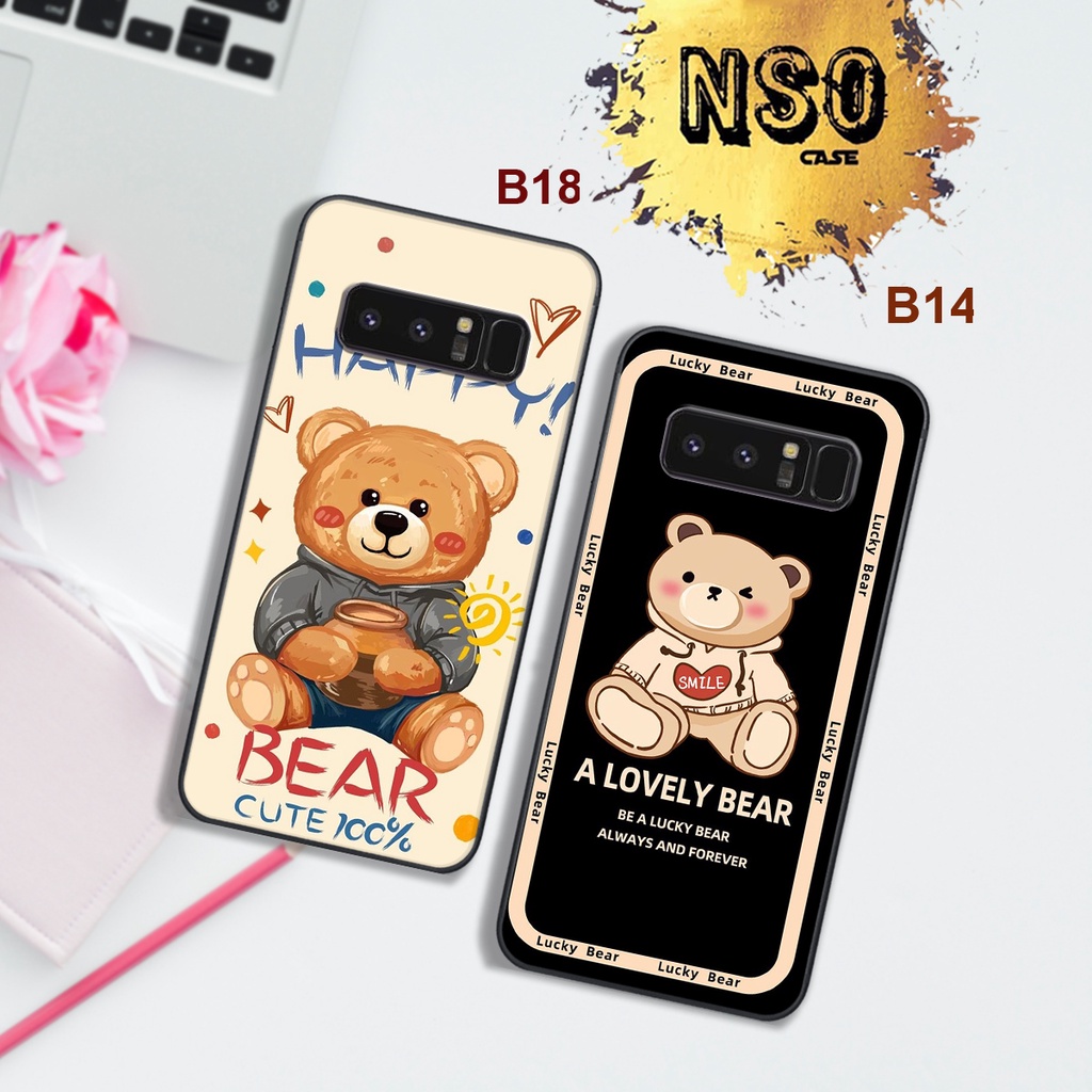 Ốp Samsung Note 8 In hình Gấu Siêu Cute