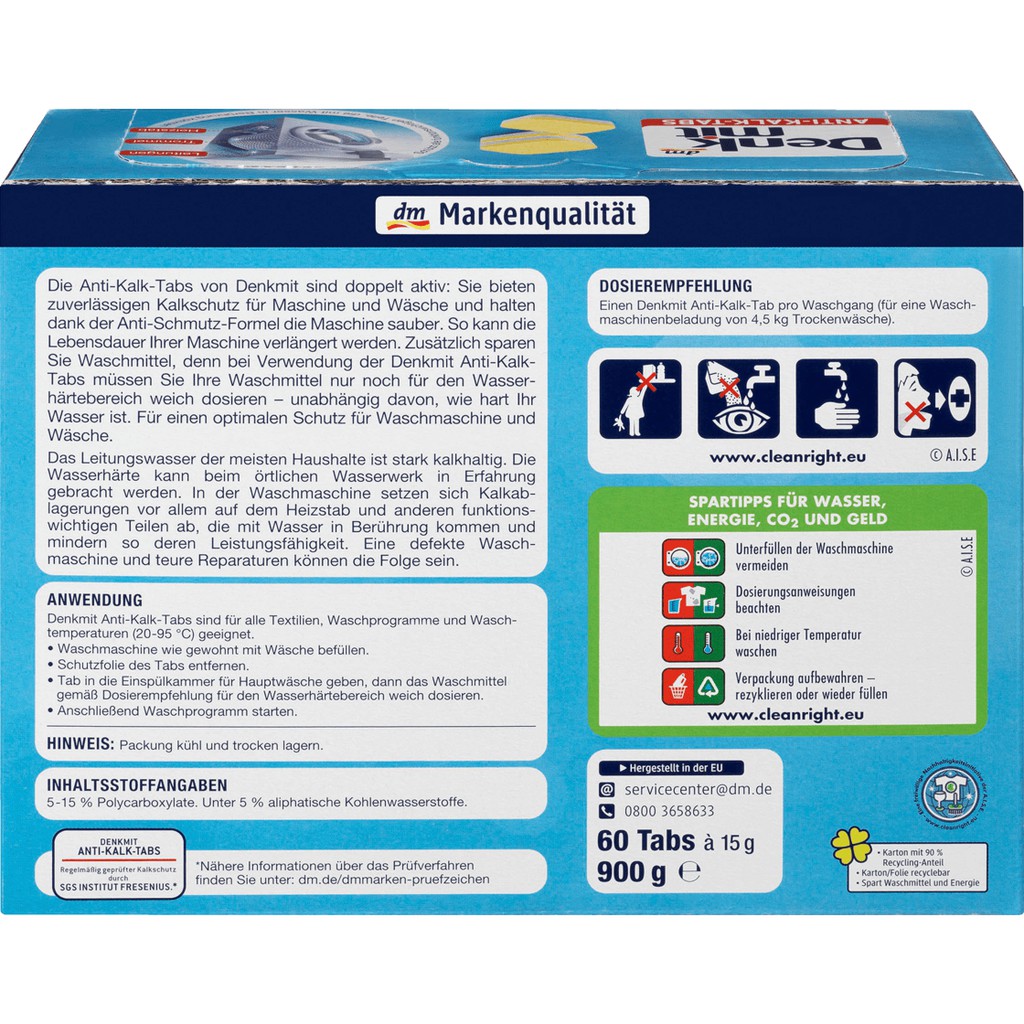 Viên Vệ Sinh Lồng Giặt Denkmit 60 viên