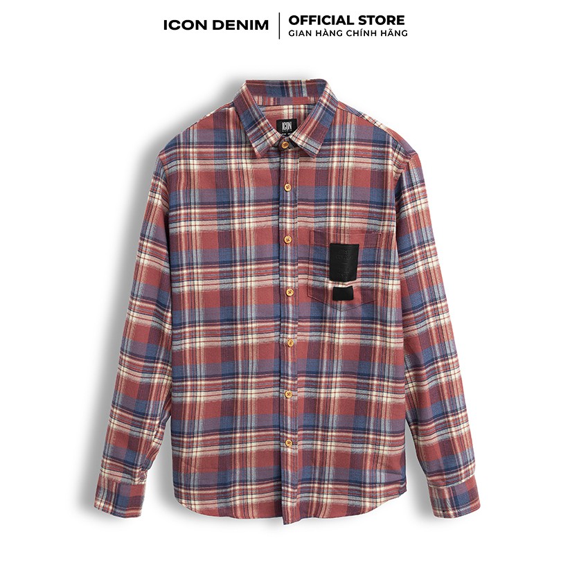 Áo Sơ Mi Nam ICON DENM Flannel Tay Dài Regular Simple To Wear | BigBuy360 - bigbuy360.vn