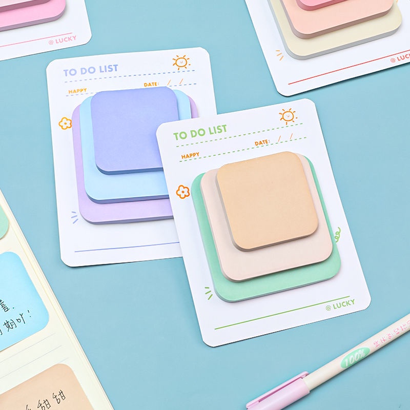 Giấy Dán Ghi Chú Màu Gradient Phong Cách Jenga Ins Đơn Giản