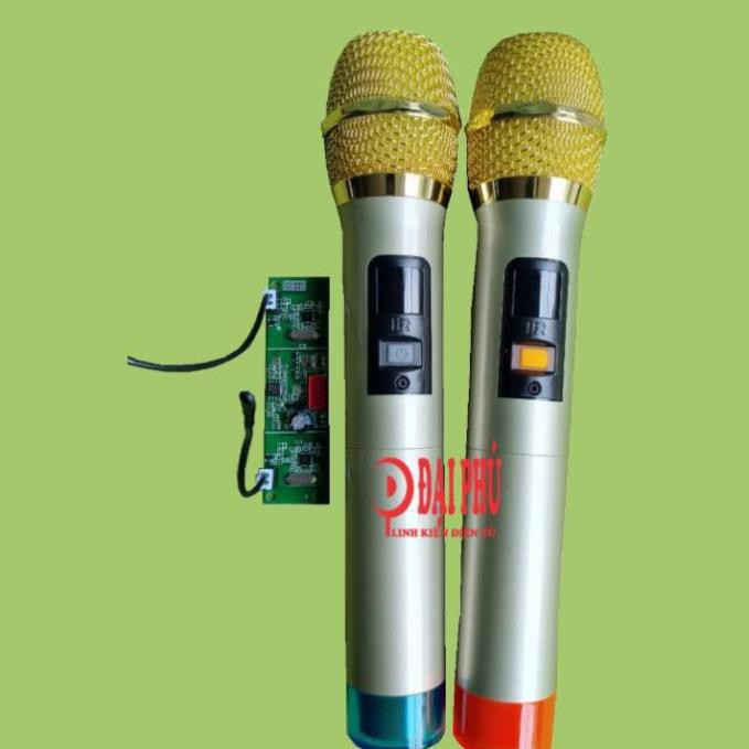 Combo 5 bộ, 10 bộ Micro không dây cho loa kéo UHF cho loa kéo dạng phím bấm - thân nhôm, micro cho loa kéo