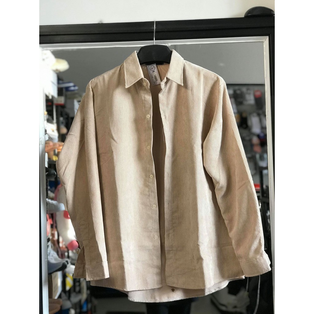 Áo sơ mi, áo khoác nhung form rộng Nam Nữ Unisex / Ulzzang - Gin store