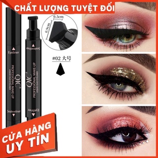 SIÊU SALE Bút kẻ mắt dạng lỏng hai đầu màu đen xinh xắn