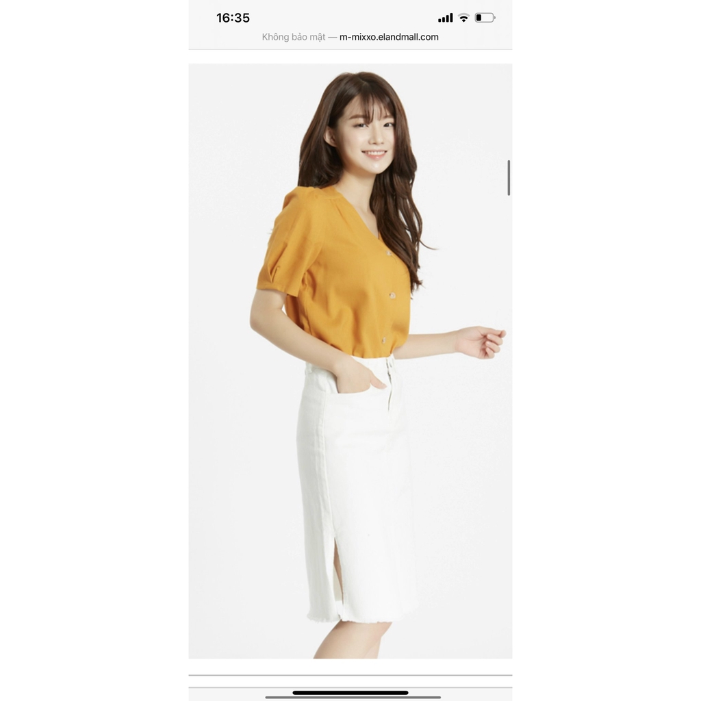 Áo linen Mixxo cài nút Kami