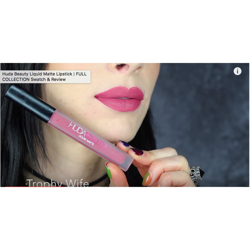 Son kem lì HUDA BEAUTY liquid matte nhiều màu Chính hãng