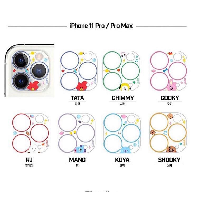 Miếng Dán Bảo Vệ camera Chính Hãng BT21 BTS Cho IPHONE A099