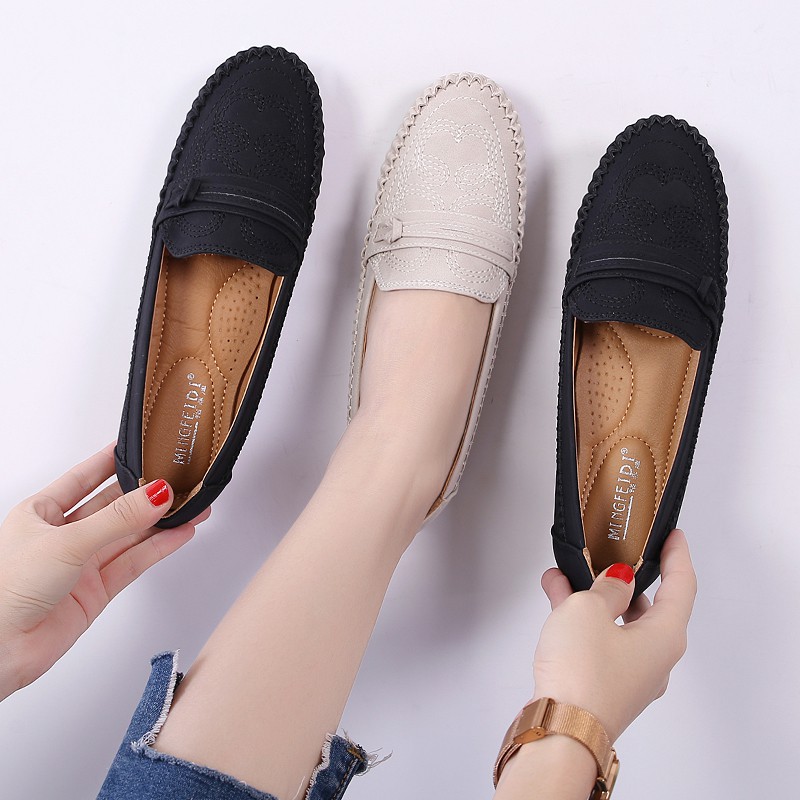 HÀNG CÓ SẴN _ Giày Lười Phối Nơ Siêu Mềm BIG SIZE | BigBuy360 - bigbuy360.vn