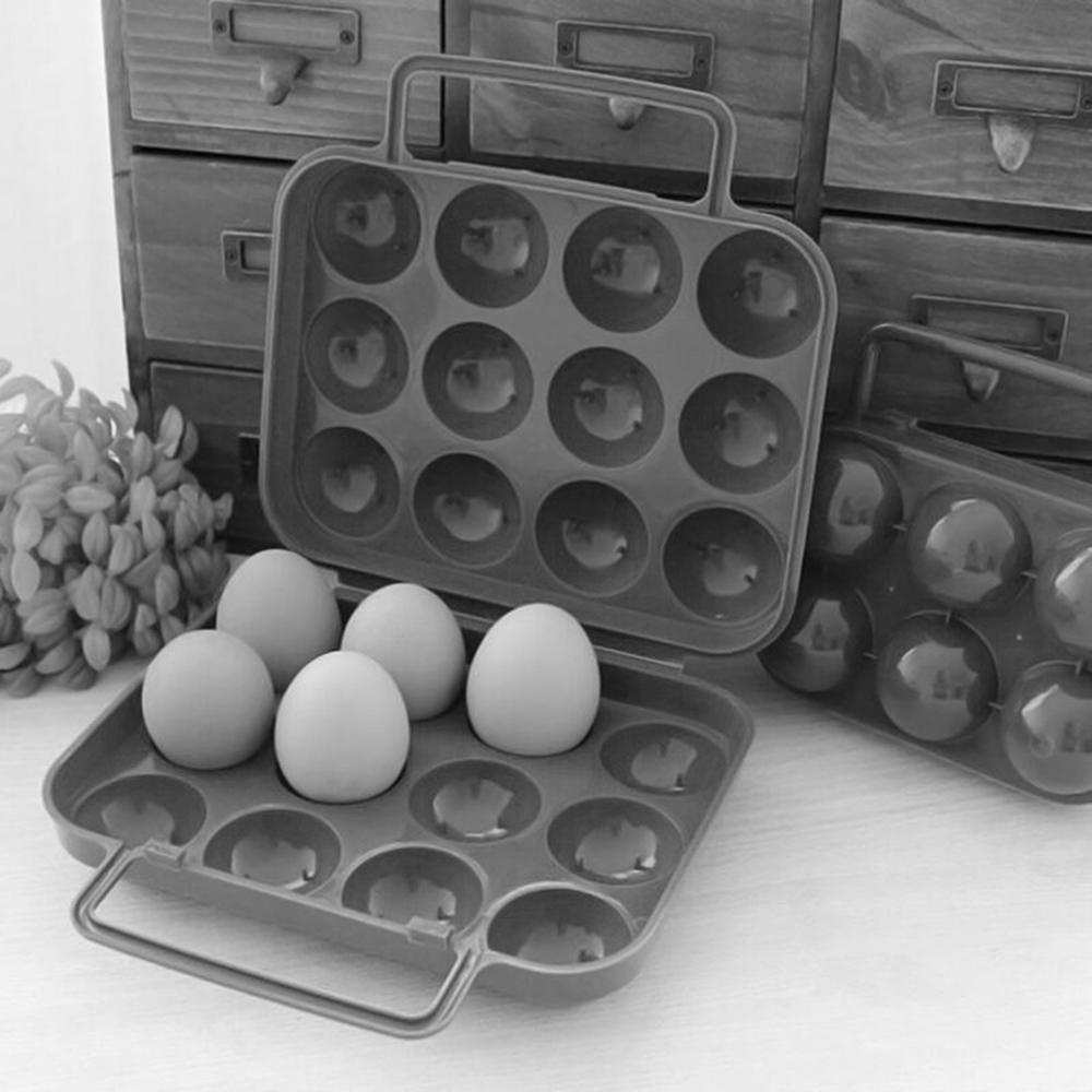 Hộp Đựng Trứng 6 / 12 Ngăn Bằng Nhựa Tiện Dụng Mang Đi Cắm Trại